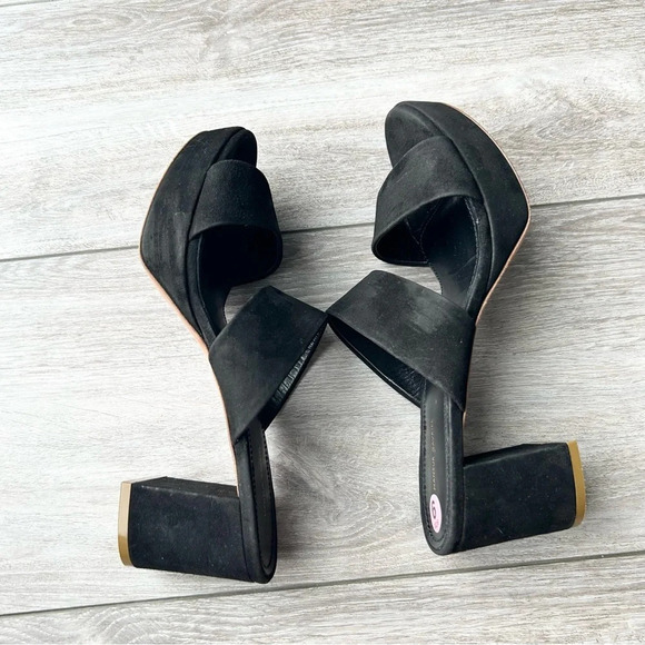 Mansur Gavriel Black Suede Full Leather Slide Sandal Made in Italy - Picture 8 of 16